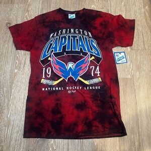 Men's Washington Capitals '47 Red Power Play Tie Dye T-Shirt, men Size Medium